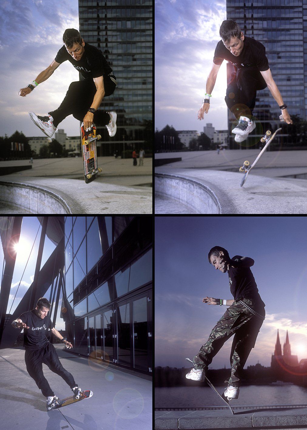 Fotoshooting in Köln. Freestyle Skateboarding, Guenter Mokulys, 2004.