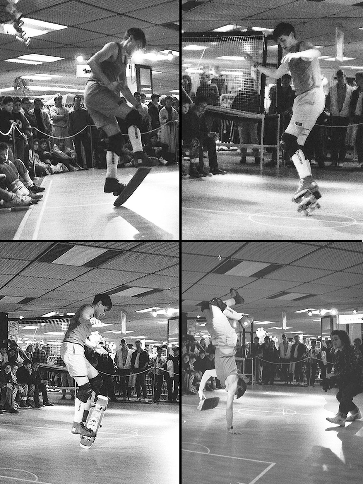 Skateboard Show, Karstadt-Sport-Hamburg. Freestyle Skateboarding, Guenter Mokulys, 1990.