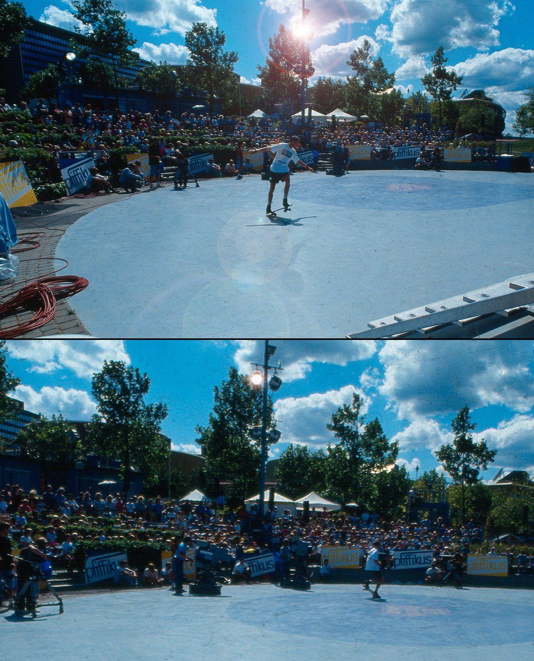 TV-Show: Fernsehgarten. Freestyle Skateboarding, Guenter Mokulys, 1989.
