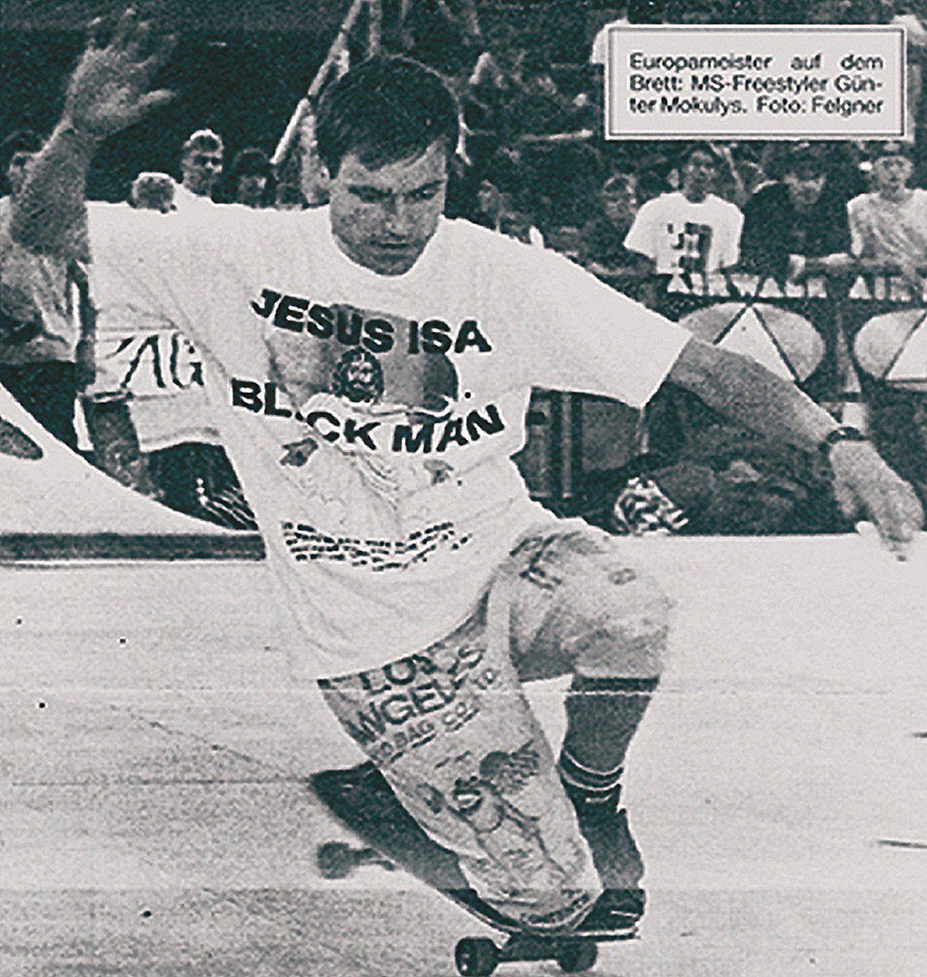 Guenter Mokulys, Europameister in Münster. Freestyle Skateboarding, 1992.