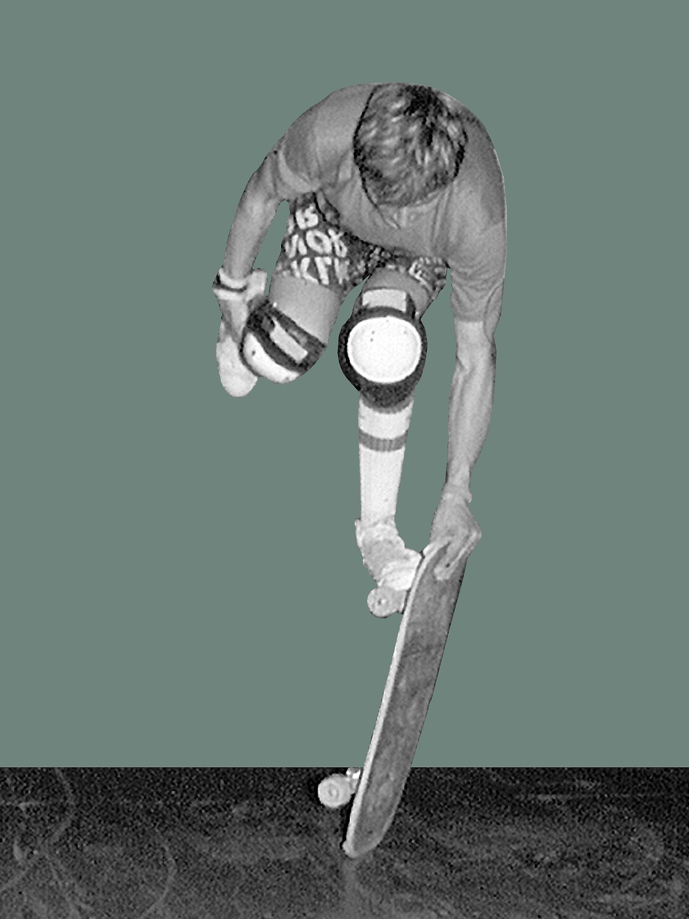 Pogo One-Foot. Freestyle Skateboarding, Guenter Mokulys.