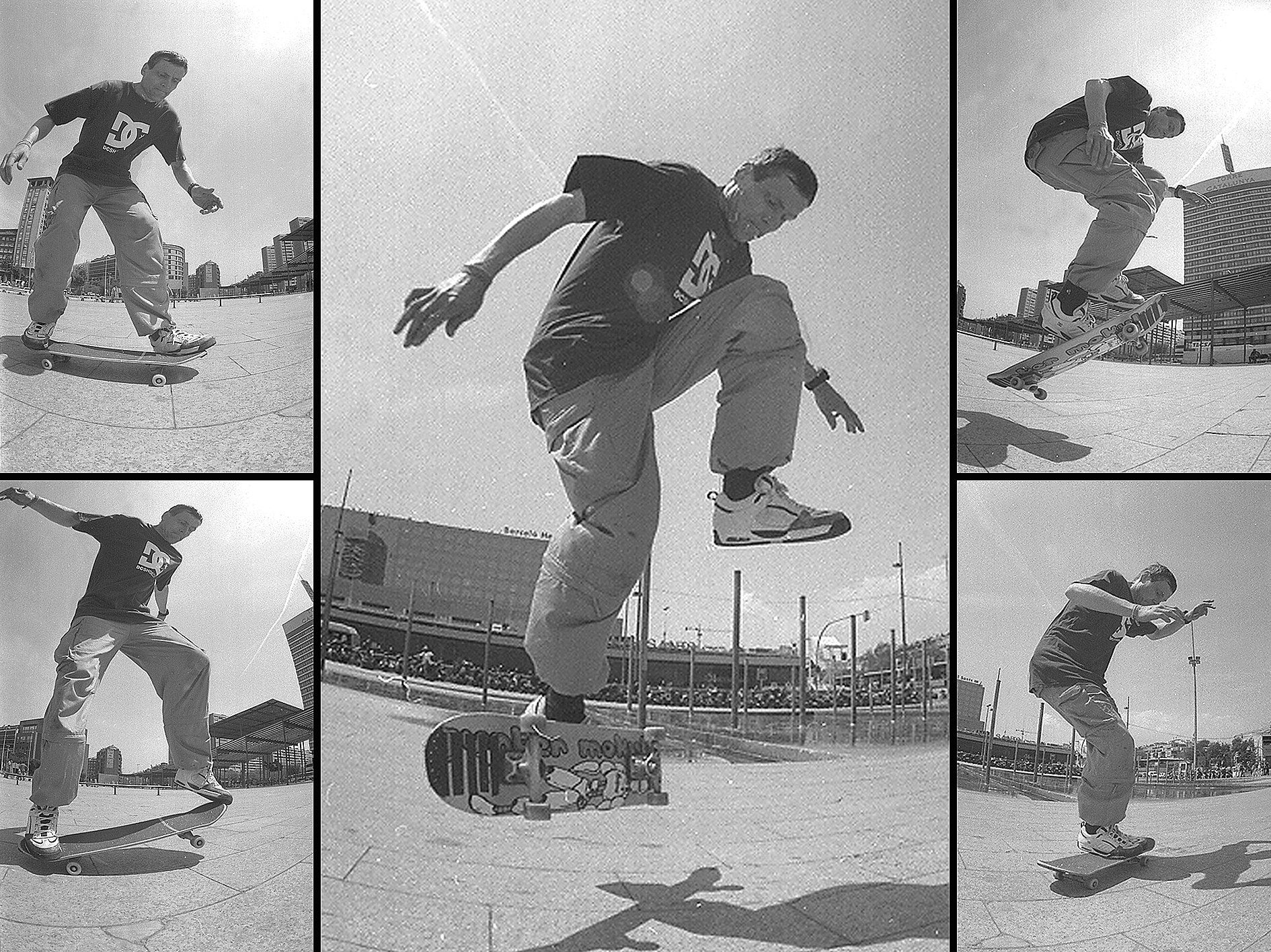 Training in Barcelona, Spanien. Freestyle Skateboarding, Guenter Mokulys, 2006.