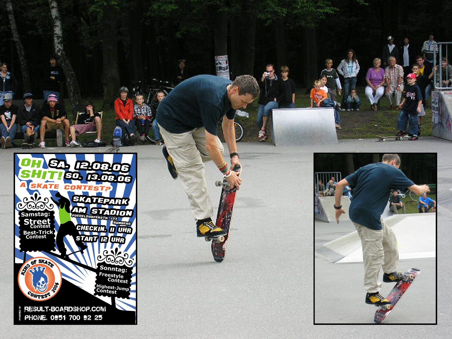 Skateboard Contest in Bamberg. Freestyle Skateboarding, Guenter Mokulys, 2006.