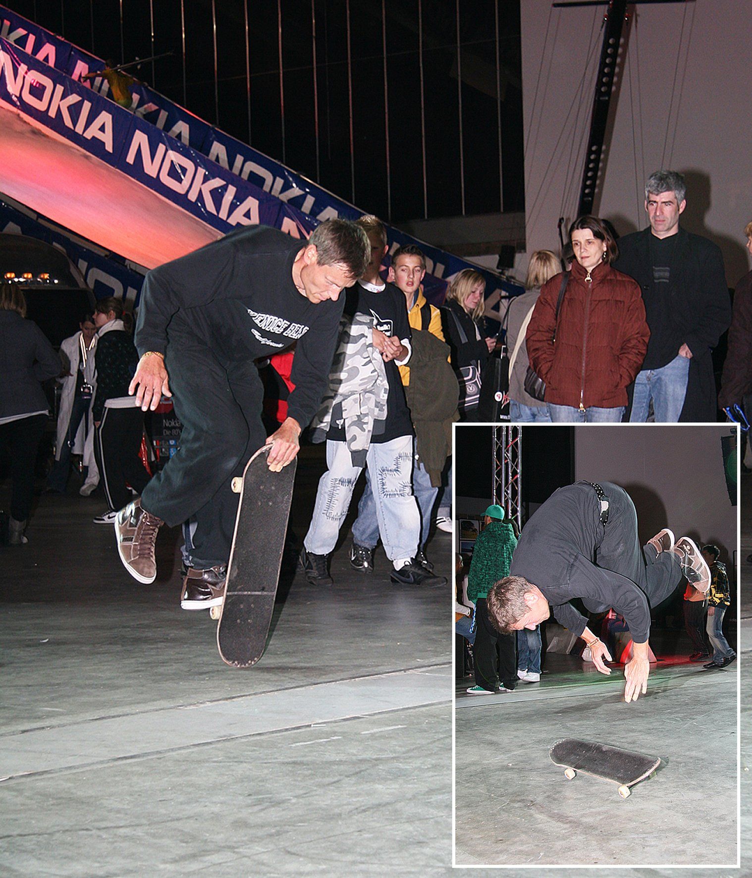 Skateboard Show, Messe-Berlin, Deutschland. Freestyle Skateboarding, Guenter Mokulys, 2007.