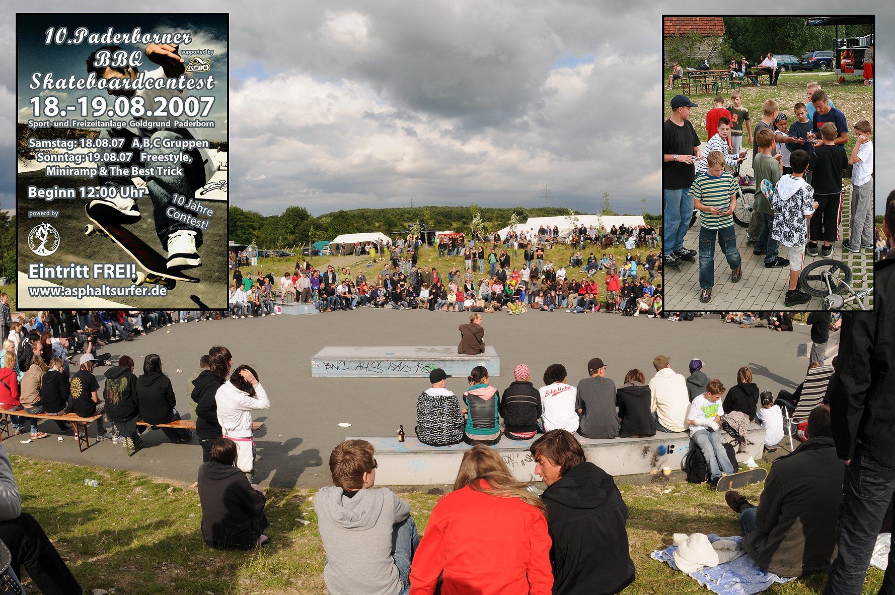 BBQ-Skateboard-Contest in Paderborn. Freestyle Skateboarding, Guenter Mokulys, 2007.