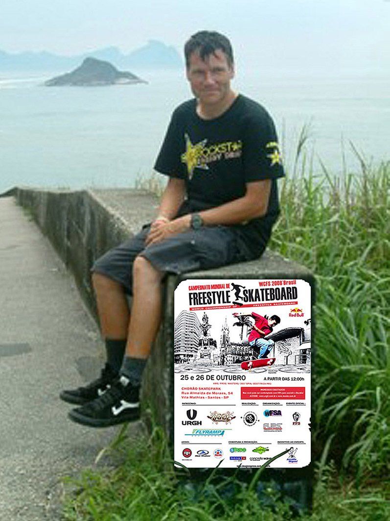Weltmeisterschaft, Rio de Janeiro. Freestyle Skateboarding, Guenter Mokulys, 2008.