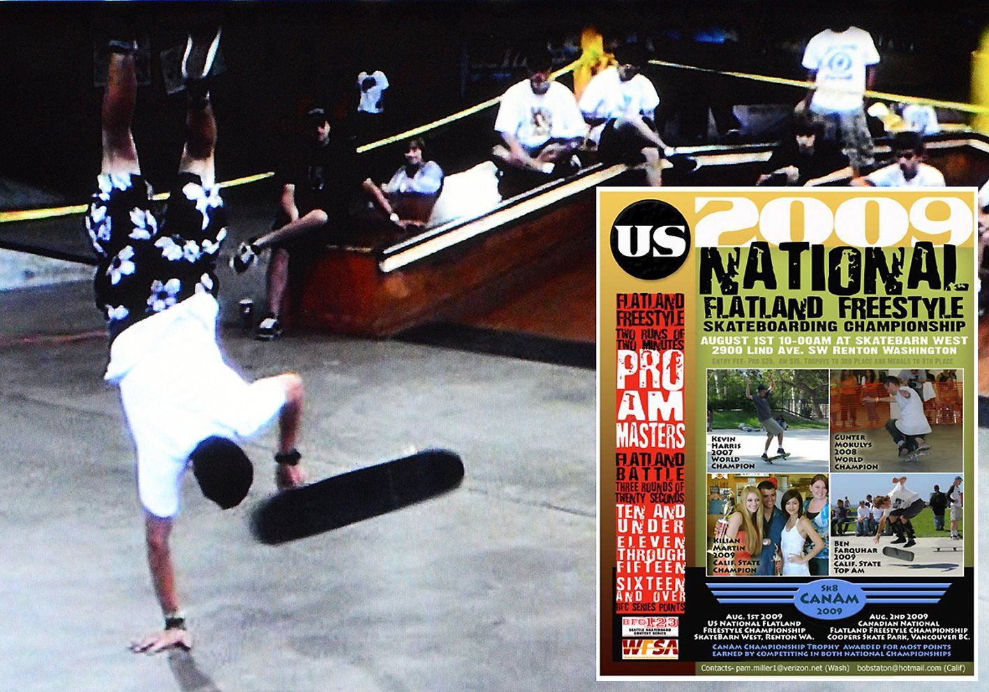 US-Championship, Washington. Freestyle Skateboarding, Guenter Mokulys, 2009.