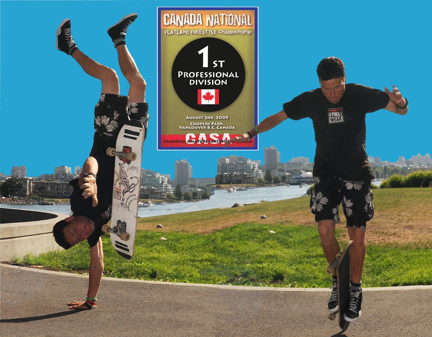 Skateboard Contest in Vancouver Canada. Freestyle Skateboarding, Guenter Mokulys, 2009.