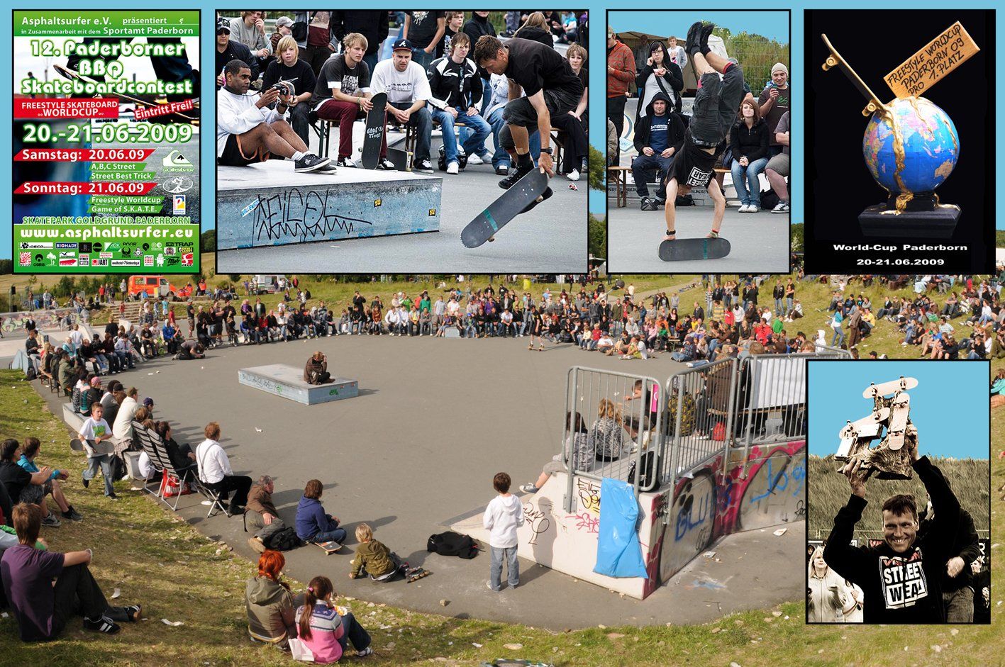 BBQ-Skateboard Contest in Paderborn. Freestyle Skateboarding, Guenter Mokulys, 2009.