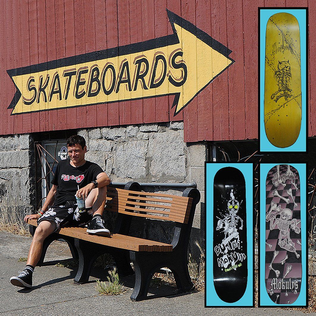 Pro-Model von Guenter Mokulys. Freestyle Skateboarding, 2009.