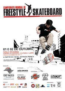 Weltmeisterschaft in Sao Paulo, Brasilien. Freestyle Skateboarding, Guenter Mokulys, 2005.