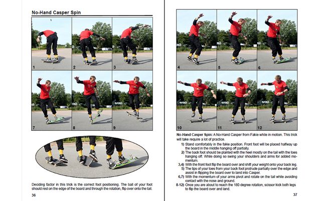 Freestyle Skateboard Book Part-1 No-Hand Casper Tricks