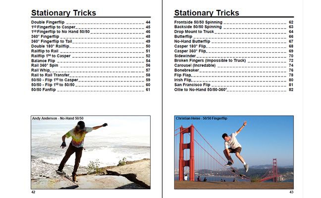 Freestyle Skateboard Book Part-1 Stationary Tricks