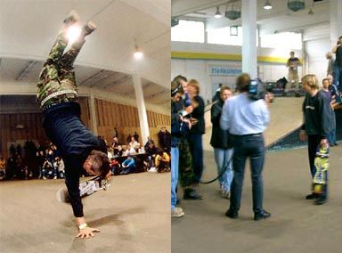 Weltmeisterschaft in Würzburg, 1te Platz, Guenter Mokulys. Freestyle Skateboarding, 2003.