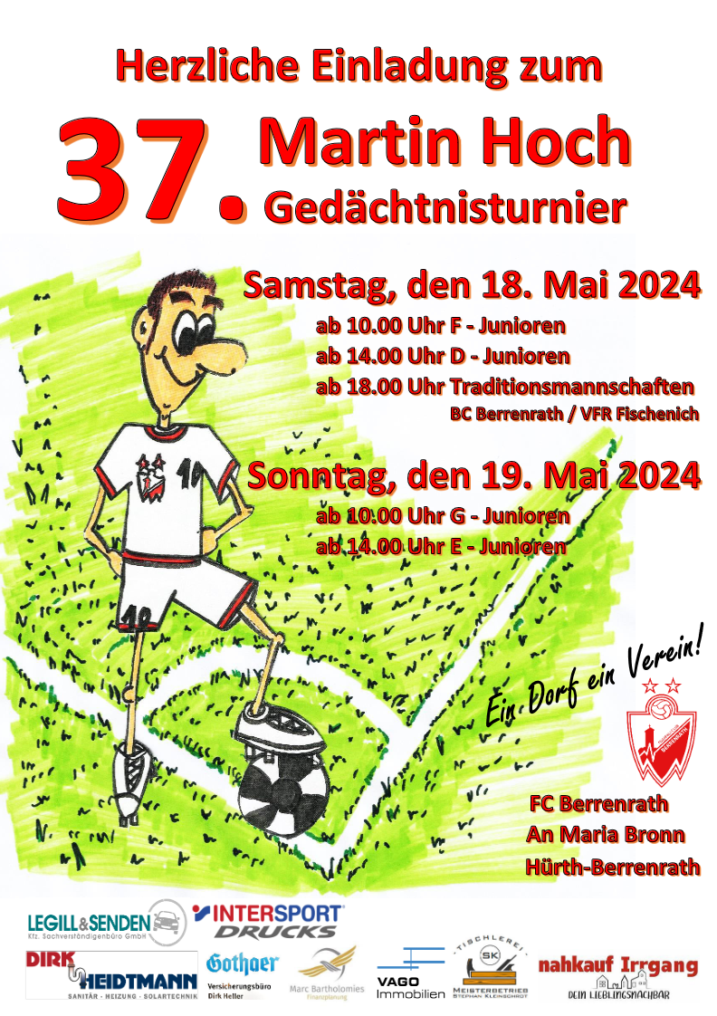Einladung zum Martin-Hoch-Gedächtnisturnier Einladung zum Martin-Hoch-Gedächtnisturnier