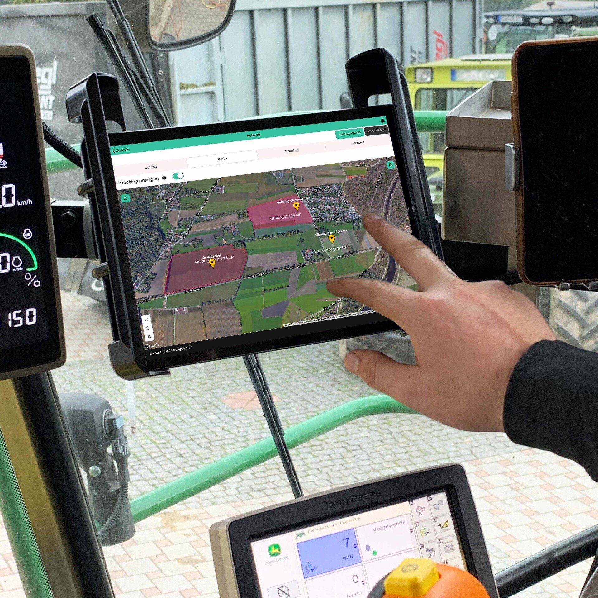 Tracking von Fahrten und Feldinfo