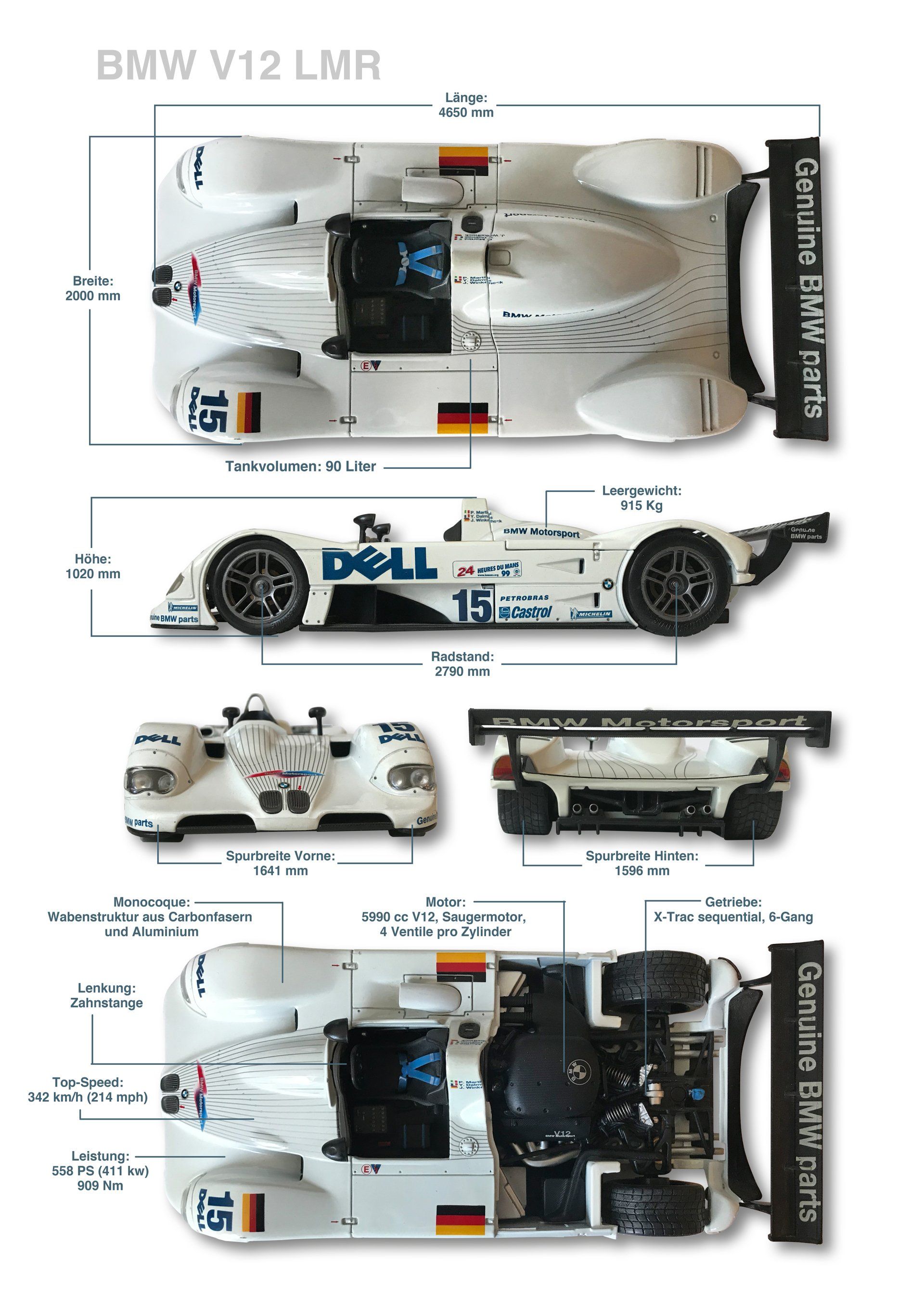 BMW V12 LMR technische Daten BMW V12 LMR technische Daten