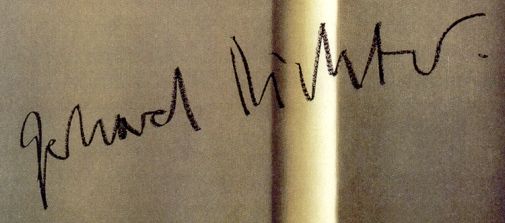 Gerhard Richter, signature Gerhard Richter, signature