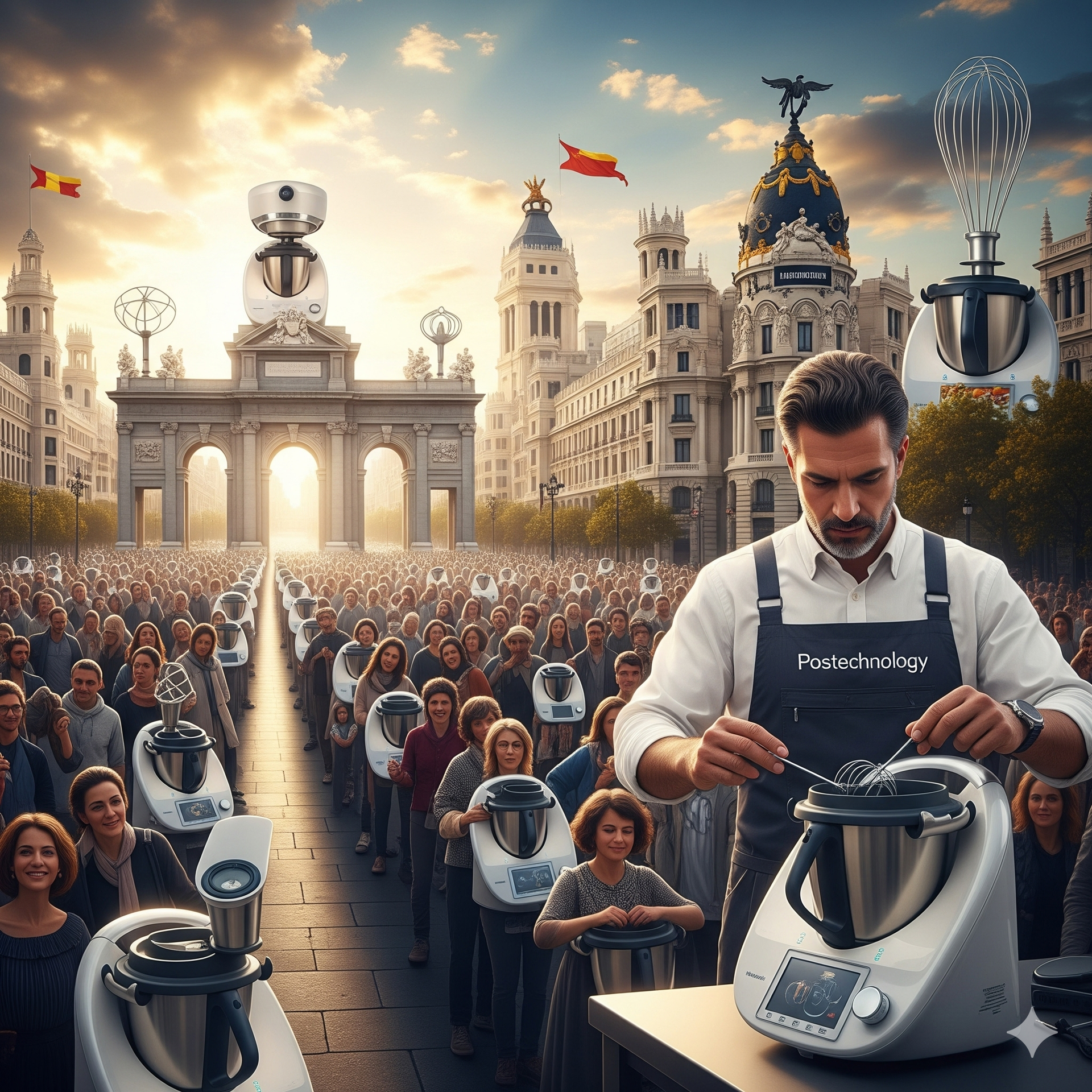 Representación artística de reparaciones de Thermomix para Madrid