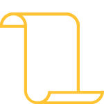 Icon mit einem aufgerollten Papier.