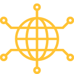 Icon mit einer stilisierten Weltkugel.