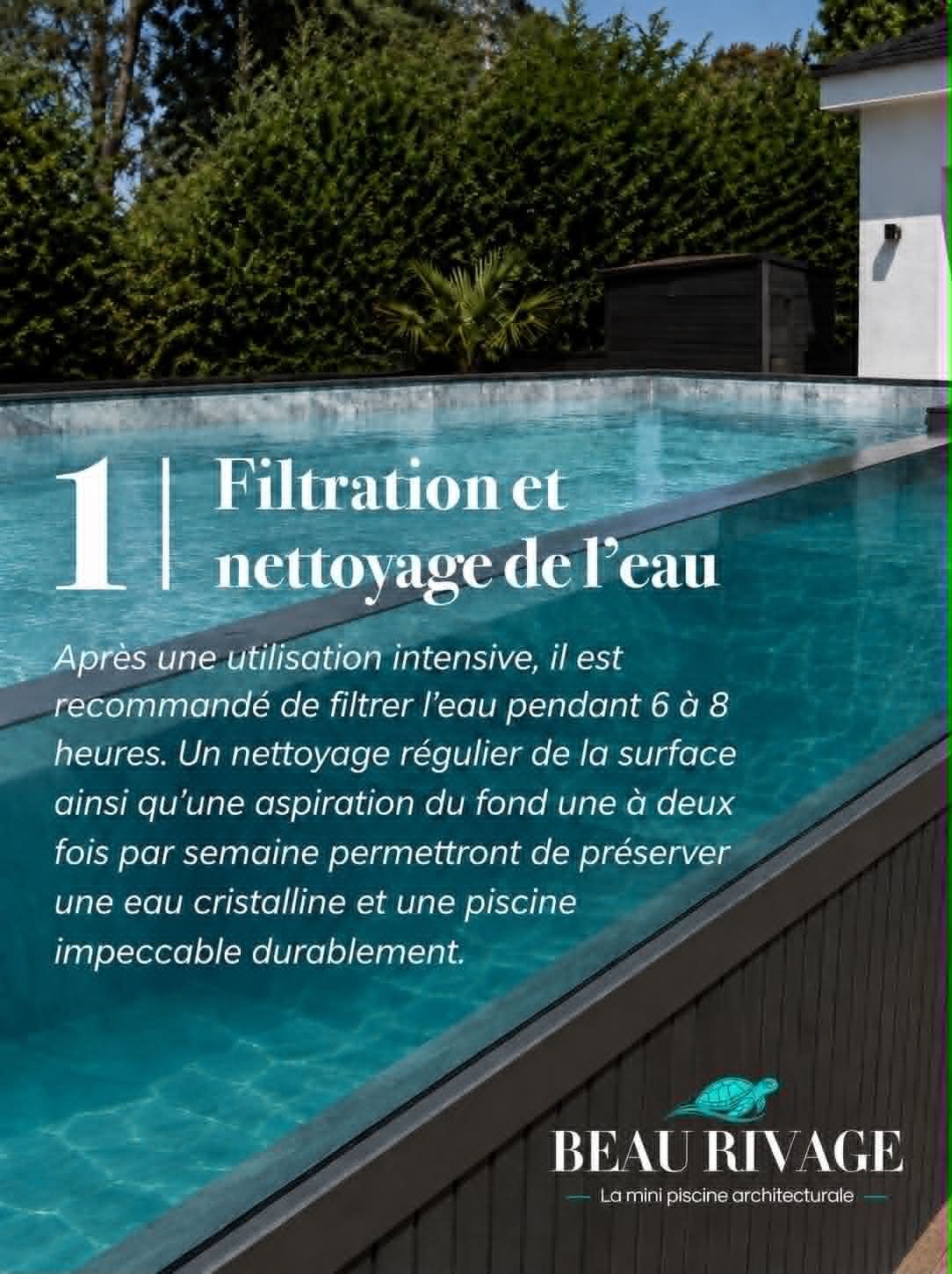 Filtration mini piscine Beau Rivage
