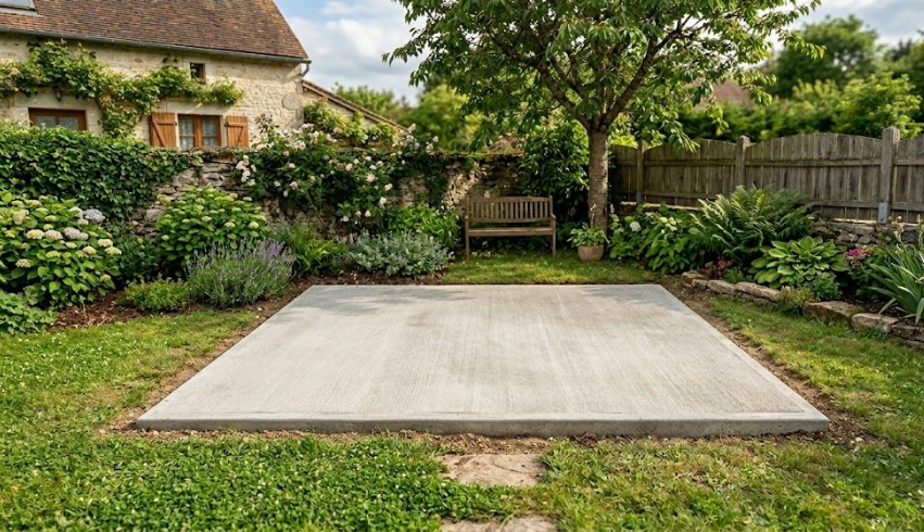 Dalle béton mini piscine hors sol Dalle béton mini piscine hors sol