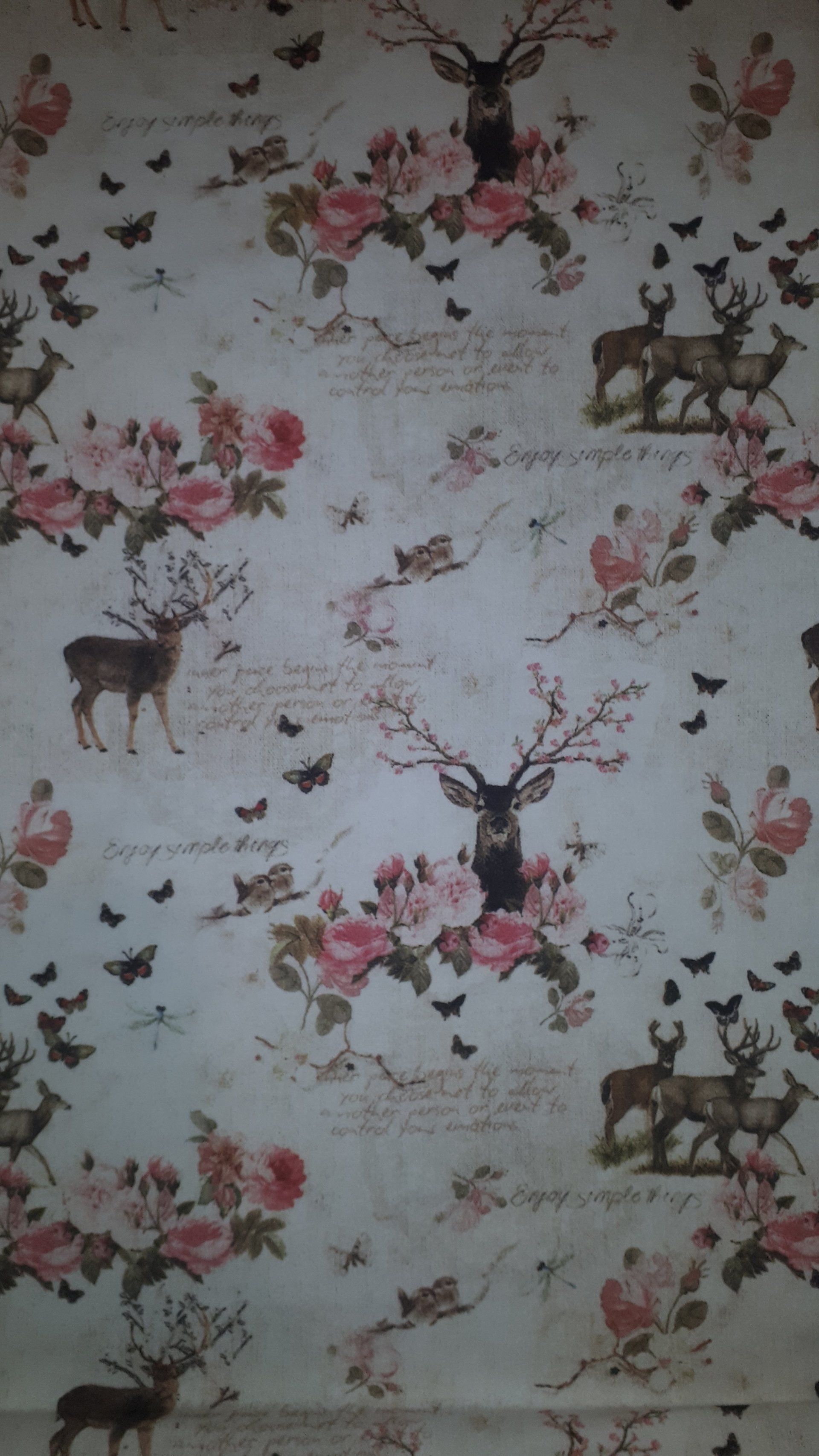 Vintage deer & roses