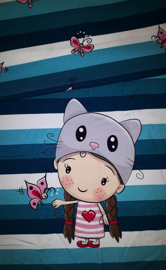 Panel Katzenmädchen #petrol