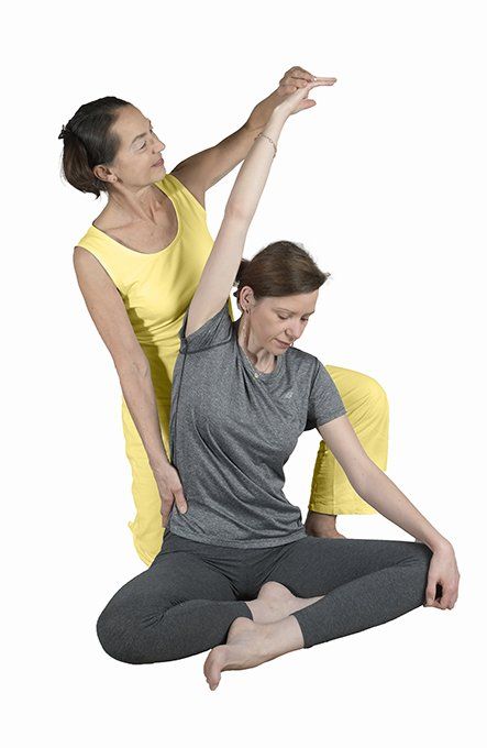 Irene Merbitz-Flentje bei der Yogatherapie