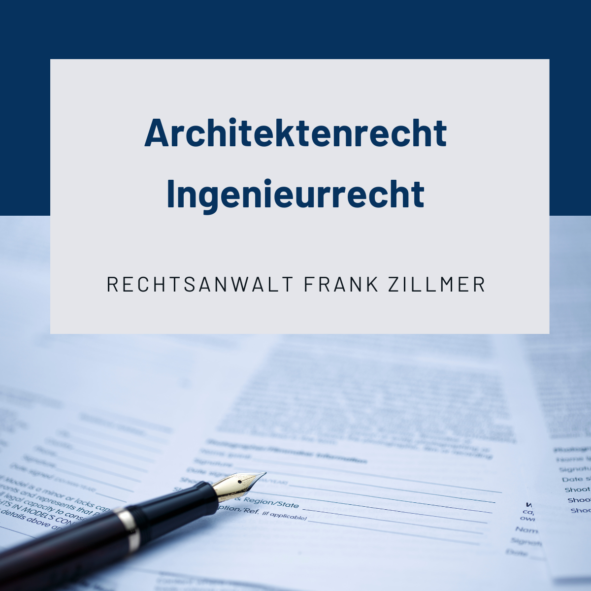 Anmeldung Bauleiterhaftung 
Rechtsanwalt Frank Zillmer Fachanwalt für Bau- und Architektenrecht