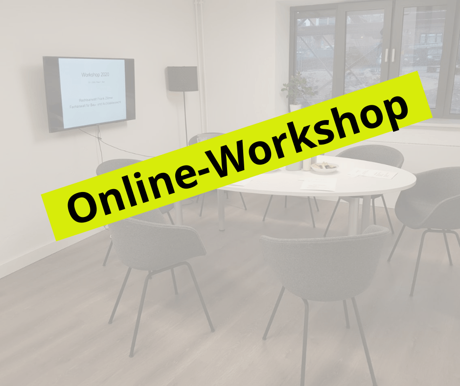Architektenvertrag Workshop auch online möglich Architektenvertrag Workshop auch online möglich