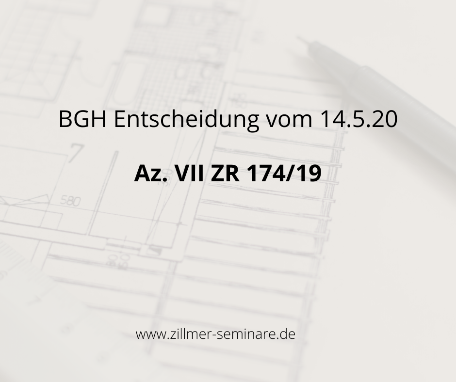 BGH Entscheidung HOAI 14.5.20 BGH Entscheidung HOAI 14.5.20