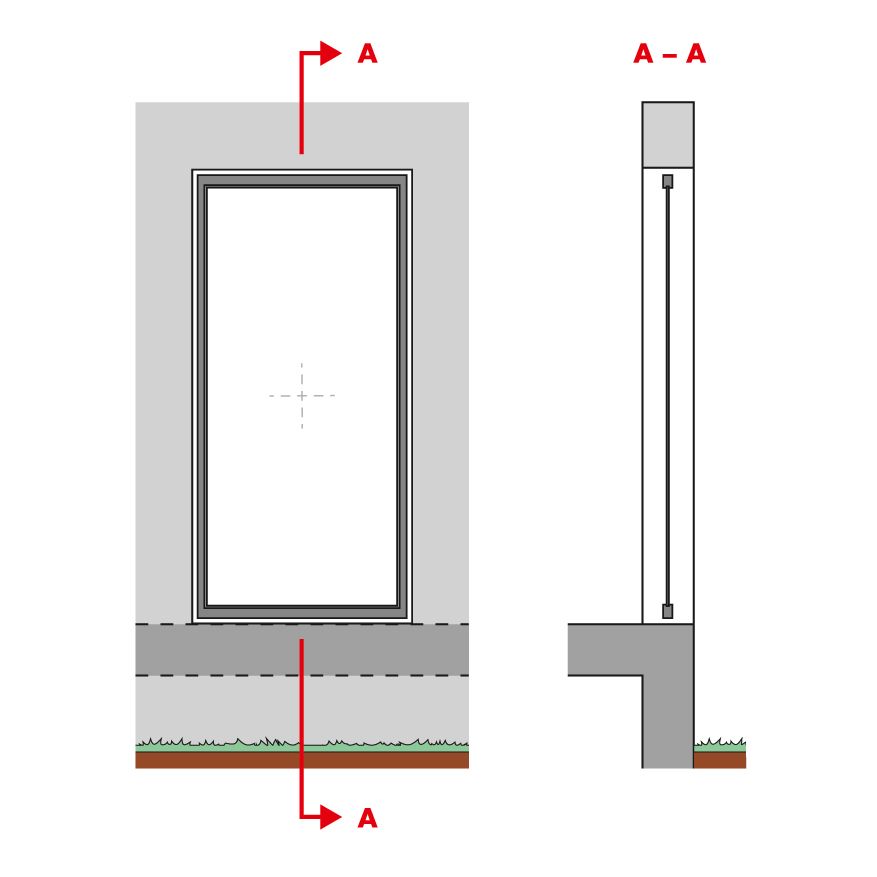 bodentief mit Festverglasung bodentief mit Festverglasung