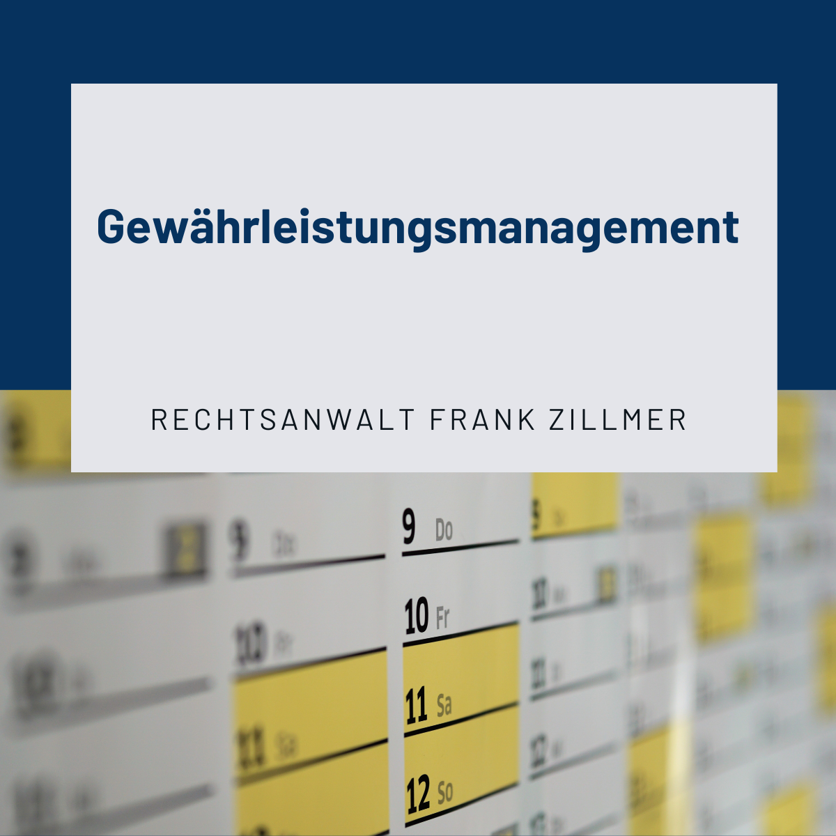 weitere Infos ... Gewährleistungsmanagement