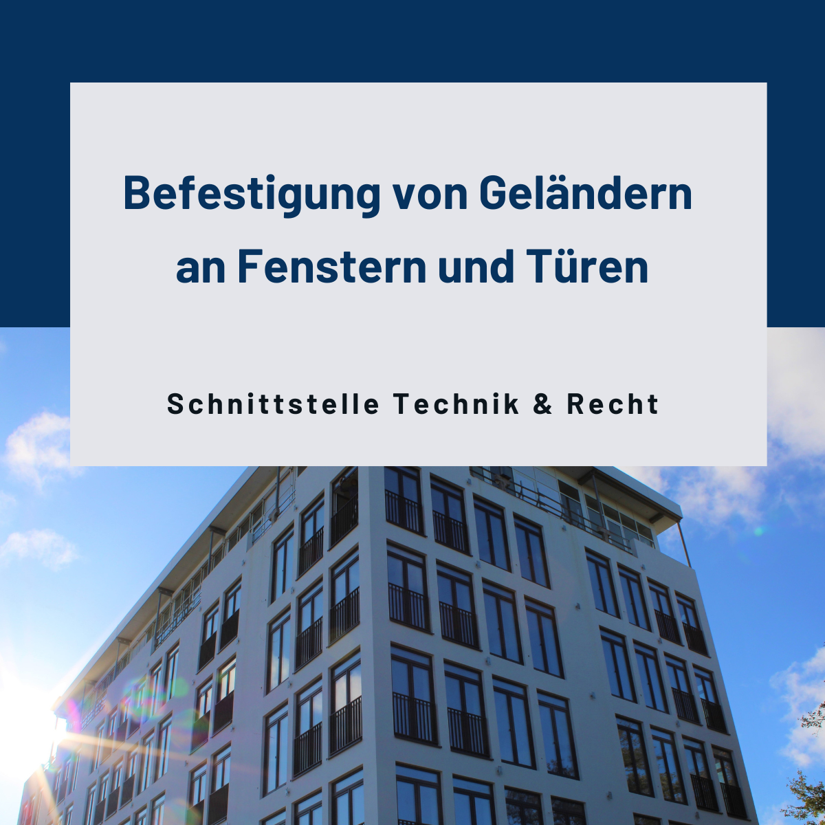 Anmeldung Bauleiterhaftung und Absturzsicherung bei Fenstern und Geländern
Rechtsanwalt Frank Zillmer Fachanwalt für Bau- und Architektenrecht
Benedict Hauswirth
Produktmanager bei der Firma FeBaTec und IMB