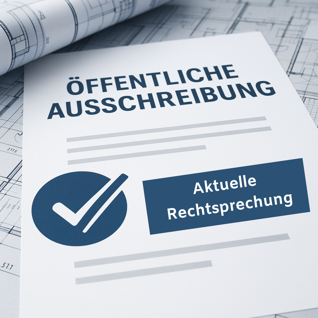 Anmeldung Rechtsprechungsübersicht Vergabe von Architekten- und Ingenieurleistungen