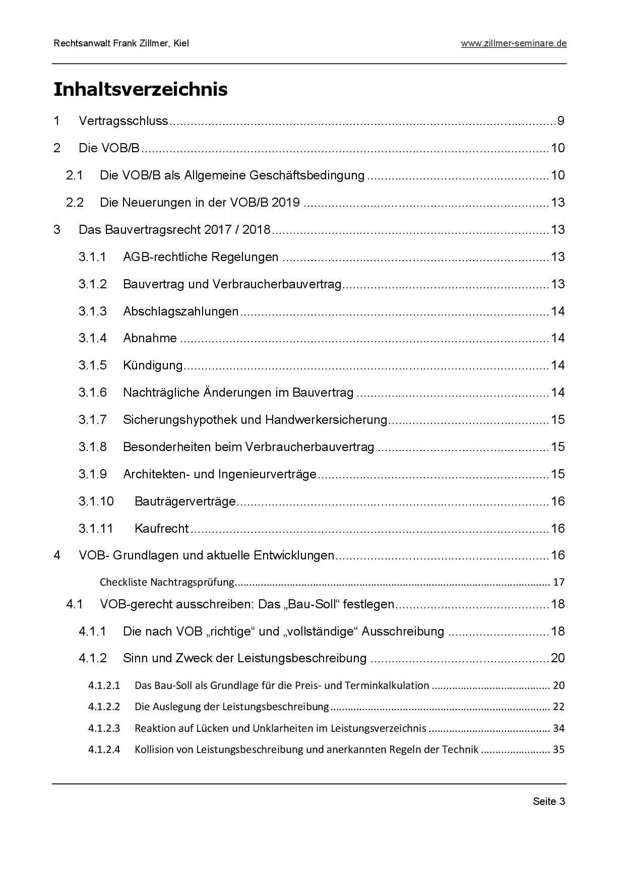 VOB/B Bauvertragsrecht für Architekten und Bauleiter VOB/B Bauvertragsrecht für Architekten und Bauleiter
