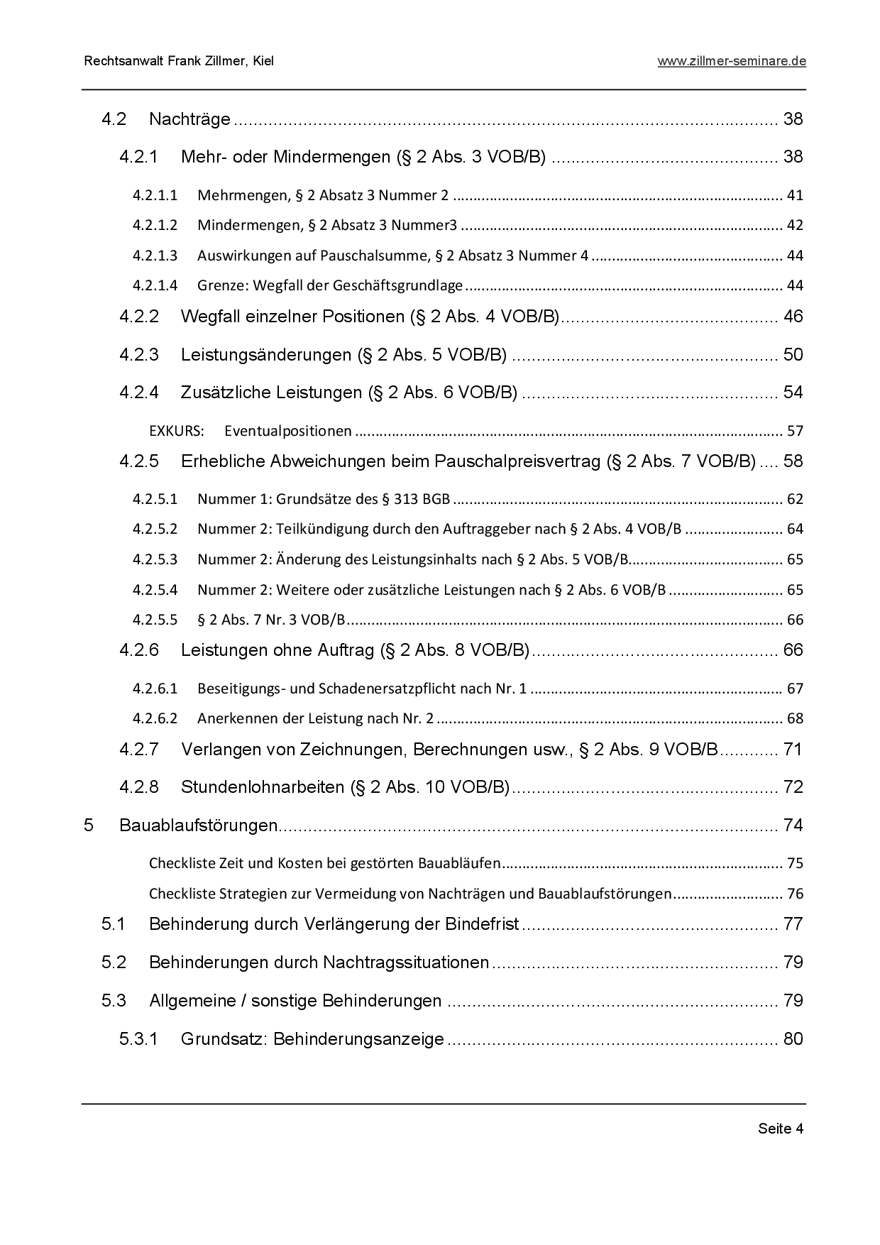 VOB/B Bauvertragsrecht für Architekten und Bauleiter VOB/B Bauvertragsrecht für Architekten und Bauleiter