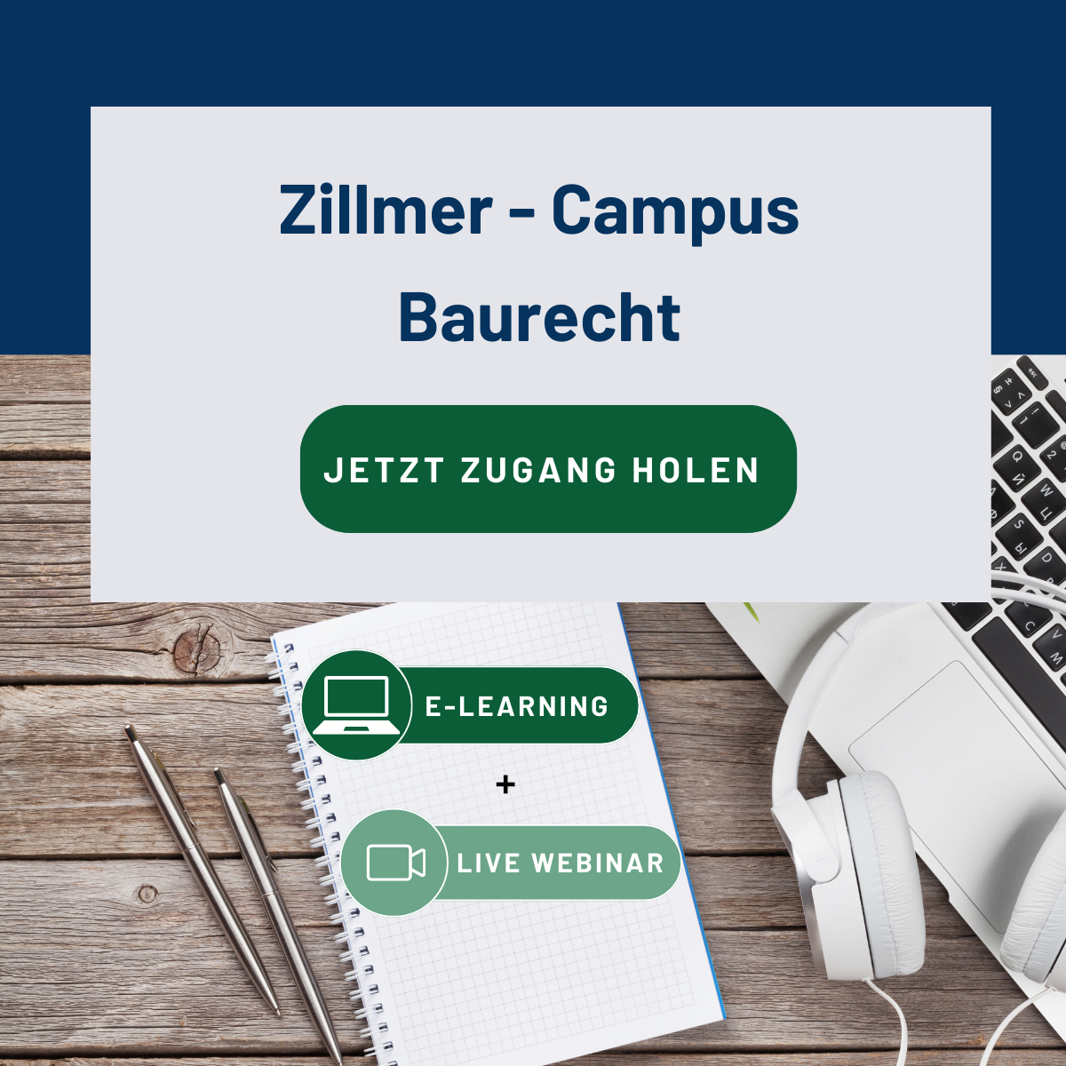 Veranstaltungsreihe buchen... Zillmer-Campus Bau- und Architektenrecht Rechtliche Grundlagen für die Praxis Rechtsanwalt Frank Zillmer Fachanwalt