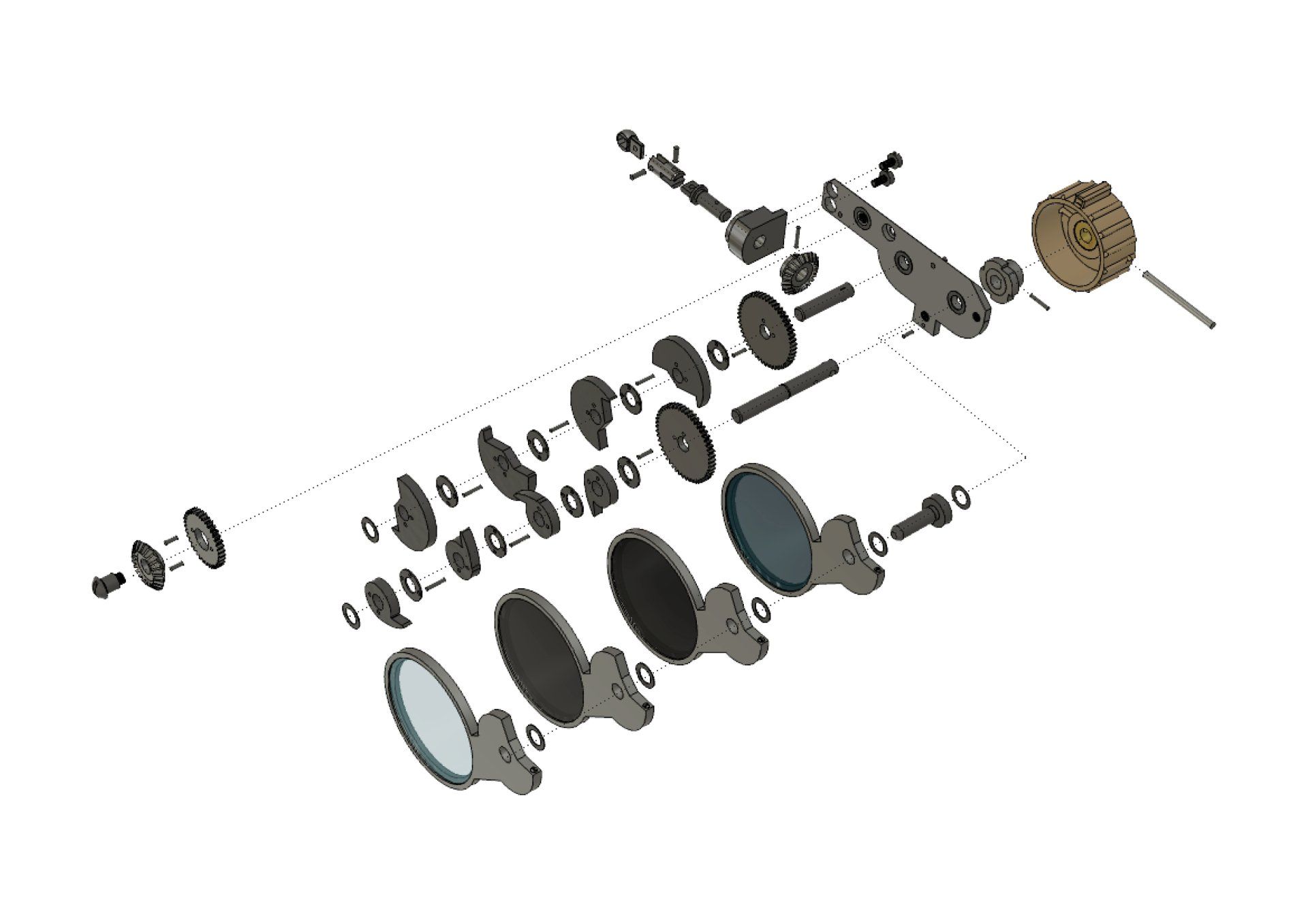 Explosionsdarstellung eines technischen Objekts