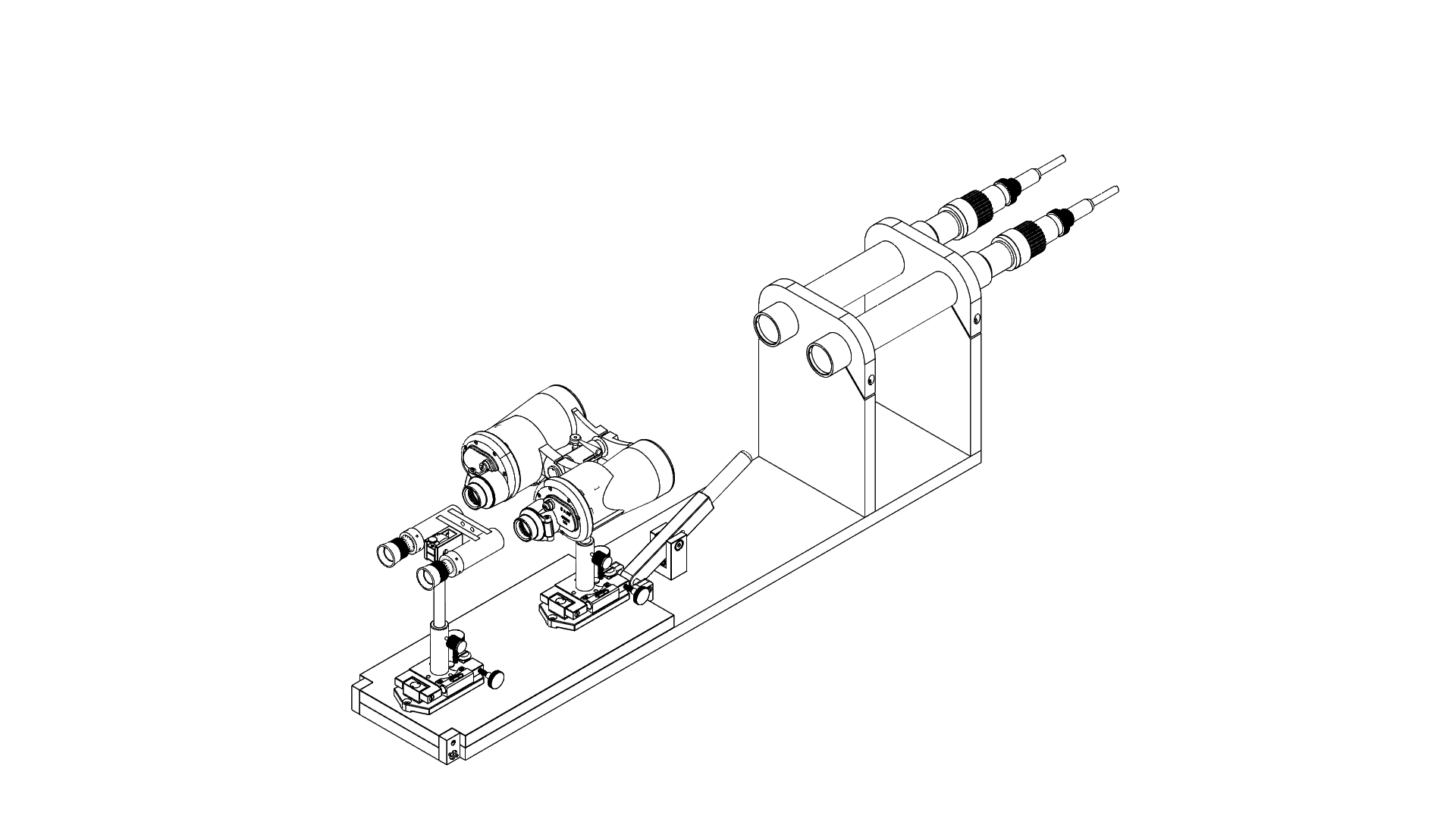 Isometrische Darstellung Zeichnung einer Kollimationsvorrichtung