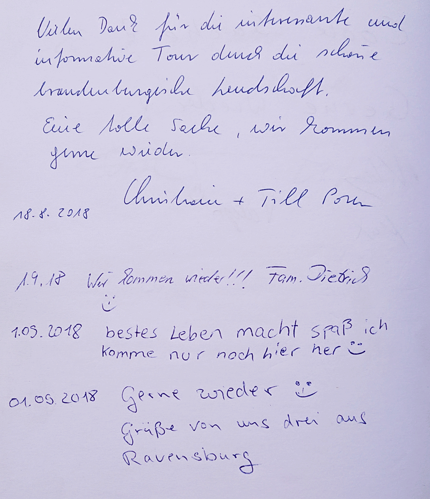 Gästebucheintrag QUADraTOUR 01092018