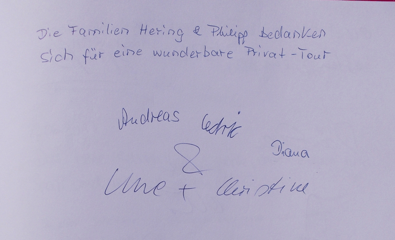 Gästebucheintrag QUADraTOUR 15062013