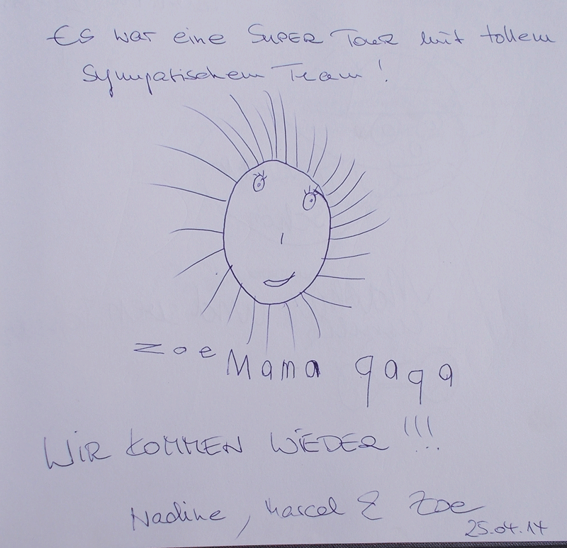 Gästebucheintrag QUADraTOUR 25042014