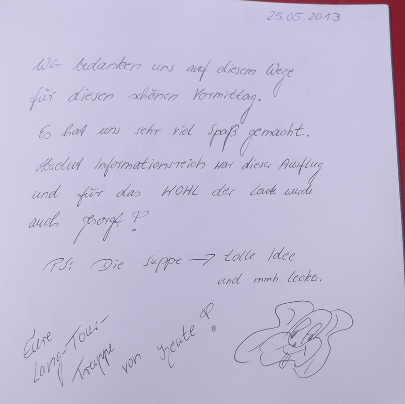 Gästebucheintrag QUADraTOUR 25052013