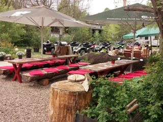 Firmen Quad Tour mit BBQ Biergarten Holz Berlin Brandenburg