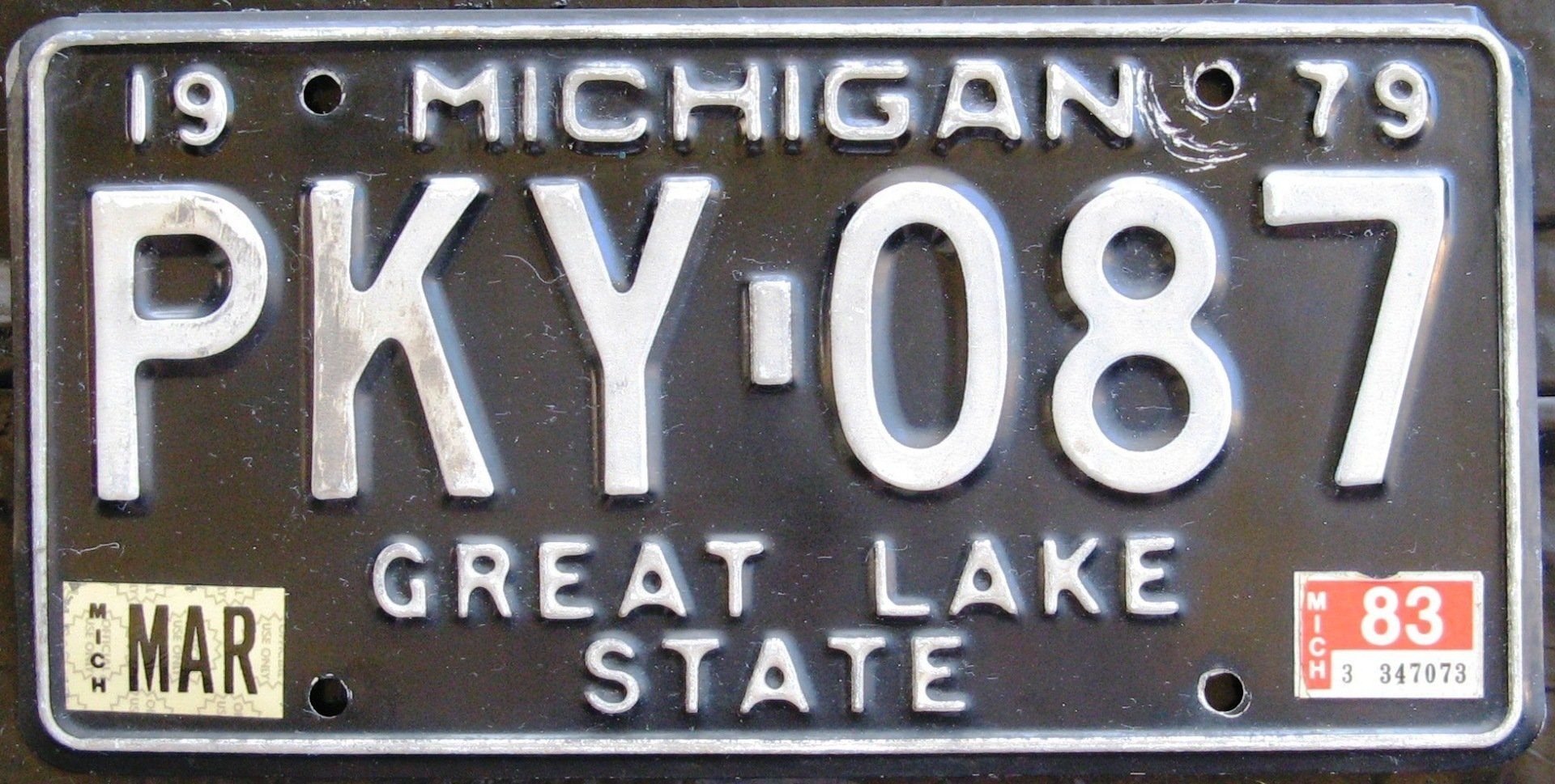 Michigan 1979 License plate