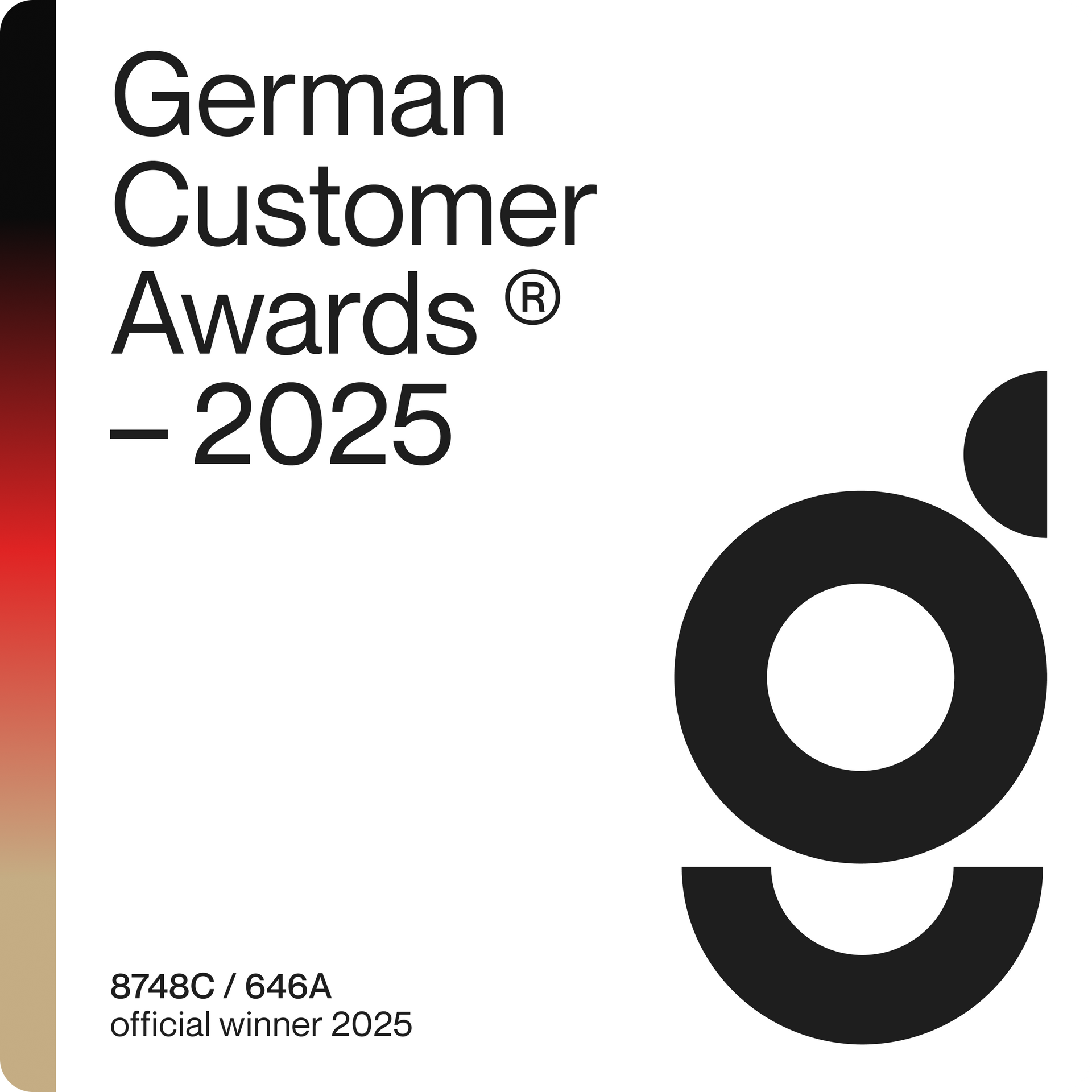 German Customer Award - Gewinner 2025 German Customer Award - Gewinner 2025