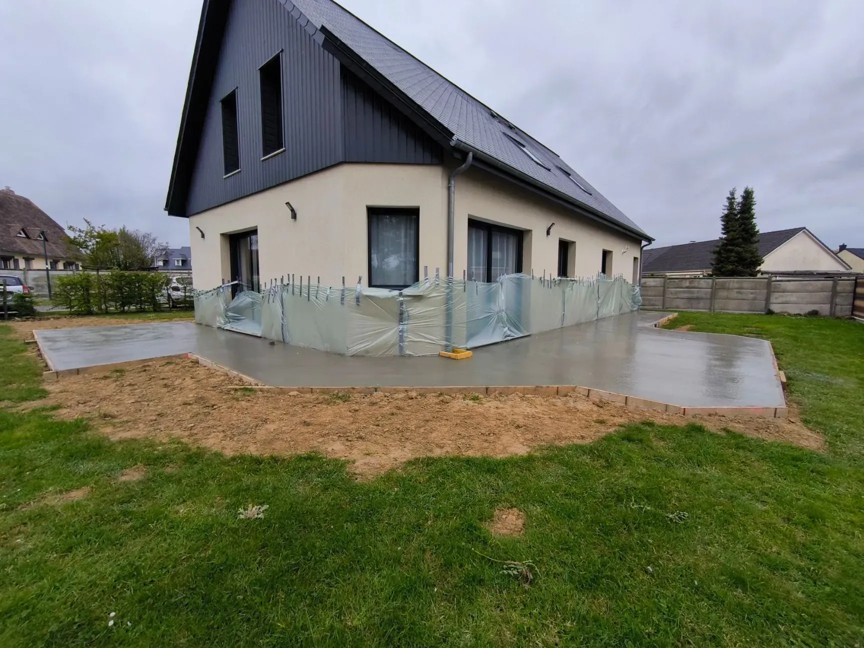 terrasse béton Normandie